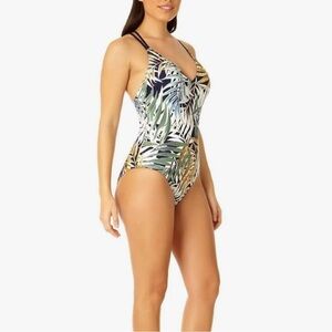 Hurley Womens One Piece Floral Swimsuit Size Large NWOT